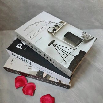 3 件装折叠假书装饰，创意英文文本仿书装饰展示道具，专业包装最佳礼物