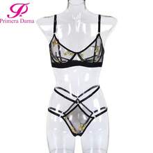 PRIMERA DAMA Plus Size Bra And Panty Sets - 黃色 - 查看 7