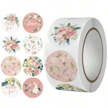 500 piezas Pegatinas de agradecimiento, etiquetas adhesivas para sellar pasteles y postres de panadería, pegatinas de recompensa, embalaje de regalos florales para bodas - Multicolor - Ver 11