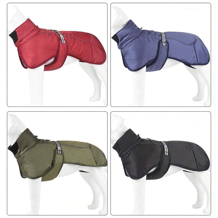 New Thick Warm Dog Clothes For Large Dogs, Reflective Golden Retriever