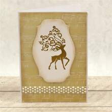 Weihnachten Glimmer Heißfolienplatte, Weihnachtselche, Schneeflocken, Weihnachtsbaum, Frohes Neues Jahr, Frieden auf Erden, Stille Nacht, Weihnachtskranz, Metallfolienplatte für Kartenherstellung, DIY Scrapbooking, Weihnachten