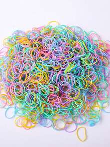 800 件/包一次性彩色发圈，女士日常休闲发型配件，理想礼物 - 多色 - 查看 2
