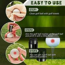1 con dấu Golf - Con dấu độc đáo giúp nhận dạng bóng Golf dễ dàng, con dấu bóng Golf bằng nhựa dày chất lượng cao có mực chống thấm nước, dễ dán và khô nhanh - Nhiều màu - Xem 6
