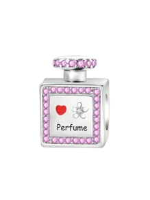 1pc 925 Sterling Silver Perfume Bottle Pendant Charm, Suitable For DIY Bracelet Jewelry For Women - Silver - View 15