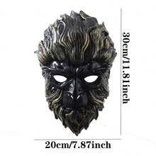 1 件黑神话悟空弥陀罗面具恐怖半脸面具万圣节舞会派对游戏周边道具 - 彩色 - 查看 7