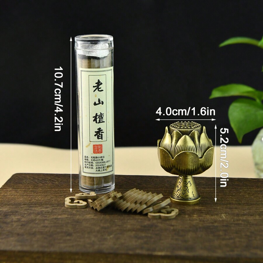 1pc Hollow Lotus Incense Burner With Pedestal, Incense Holder Comes