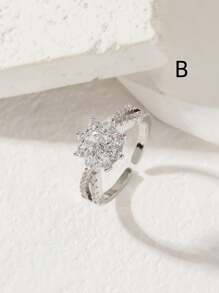 Nhẫn Khối Zirconia  Trang trí - Bạc - Xem 3