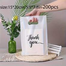100入組耐用黑色感謝禮品袋-時尚且可重複使用的珠寶、服裝、化妝品、手工藝品攜帶便攜包裝，派對禮物和日常使用 - 彩色 - 查看 10
