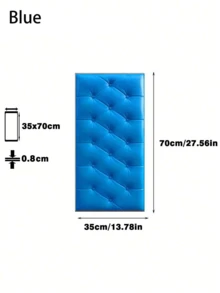 1 件 35 厘米 * 70 厘米 3D 浮雕泡沫墙纸，仿皮纹，柔软有纹理，自粘泡沫墙贴，可重复使用和可切割，卧室装饰背景，隔音加厚墙面覆盖物 - 彩色 - 查看 15