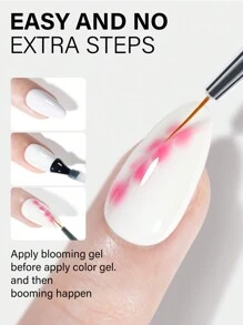 TOMICCA 8ml 透明绽放凝胶指甲油，可卸除 UV/LED 绽放凝胶指甲油，可打造扎染效果，适用于美甲、大理石纹、天然石材、水彩扎染等，圣诞美甲油