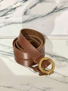 Kit 3-4-5 Women's Belts 274 Premium High Quality With Nickel Buckle In Minimalist Synthetic Leather - Bộ 3 Cái - Xem 3