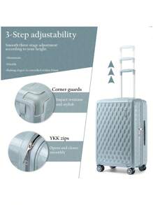 Sea Choice Luggage Sets 3 Piece Hard Shell PC+ABS Durable Suitcases With Cosmetic Case Trolley Travel Suitcase - Grey - View 8