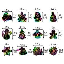 24pcs Christmas Scratch Art Crafts DIY Scratch Cards - Christmas Trees, Gingerbread Men & Winter Themes For Holiday Party & Home Decor - 24pcs/bag Gingerbread Man - View 2