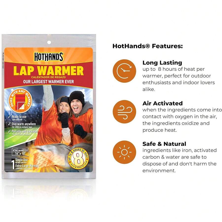 10PCS Lap Warmer, Largest Warmer 16" X 10" Up To 8 Hours Of Long