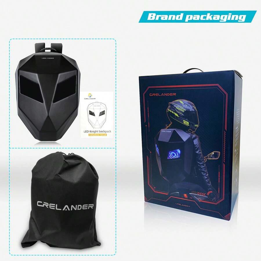 CRELANDER CRELANDER LED Knight Bag Laptop Backpack Motorcycle Riding