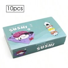 10 hộp đựng sushi dùng một lần, hộp đựng đồ ăn mang đi, hộp bìa cứng giao đồ ăn Nhật Bản, sử dụng thương mại cho nhà hàng sushi, phủ chống dầu - Nhiều màu - Xem 11