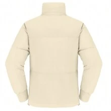 CAMEL CROWN 女士冬季绗缝夹克立领拉链外套短款口袋宽松防风保暖派克大衣 - 杏色 - 查看 7