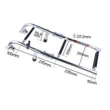 1Pcs 3 Steps Foldable Boat Ladder Folding Boarding Ladder Boat Marine Marine Grade Stainless Steel - Silver - View 2