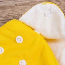 Toddler Baby Diaper One Size Adjustable Reusable Washable Nappies Newborn Supplies - Yellow - View 4