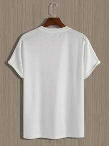 Men's Music Is Life T-Shirt With Music Print And Headphones Launch 100% Cotton Premium Mesh Shirt - 白色 - 查看 2