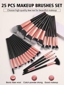 15-18-20-25-32PCS Makeup Brush Set+3PCS Makeup Sponges+3PCS Mini Makeup Sponges+3PCS Triangle Powder Puffs+3PCS Mini Air Cushion Powder Puffs+1pc Hairband+2PCS Hand Bowl Strap+1pc Makeup Brush Cleaning Tools - 彩色 - 查看 2