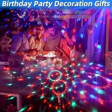 1 bóng đèn Disco RGB dùng nguồn USB, đèn tiệc LED có bề mặt bóng loáng Magic Ball, phù hợp với nhiều loại phòng Đèn DJ trong nhà nhấp nháy cho các buổi tụ họp công ty, quán bar, KTV, đèn trang trí - Chất liệu nhựa, đèn quà tặng ngày lễ có giá đỡ lắp đặt linh hoạt - màu đen - Xem 4