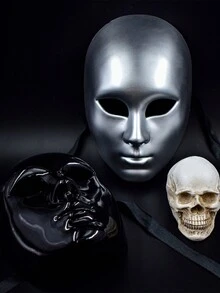 1 chiếc 4 mặt nạ DIY thiết kế trơn khác nhau, phù hợp cho nam và nữ khi hóa trang, nhập vai, cosplay, Halloween, tiệc Giáng sinh và làm quà tặng sinh nhật - mặt nạ - Xem 3