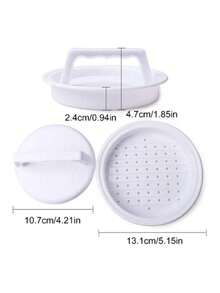 1PC Hamburger Maker Hamburger Press Round Shape Non-Stick Chef Cutlets Hamburger Meat Beef Grill Burger Press Patty Maker Mold - White - View 4