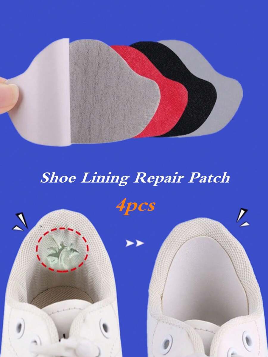 4 Peças Palmilhas para Salto de Sapato, Forros Autoadesivos para Sapatos Esportivos, Saltos Altos, Remendo de Reparo Anti-Deslizante para Todos os Tipos de Sapato, Lavável, Não Danifica Tênis Femininos e Masculinos, Sapatos Masculinos, Tênis de Corrida