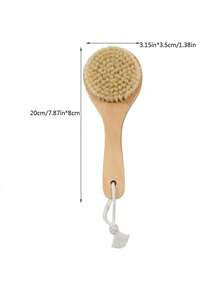 干浴身体刷背部清洗器 - 改善血液循环，去除死皮细胞 - 木柄去角质刷，用于背部、腿部和脚部 - 彩色 - 查看 4