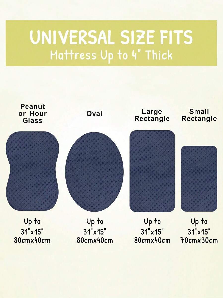 1pc Navy Blue Bubbles Texture Quilted Baby Changing Pad Cover For