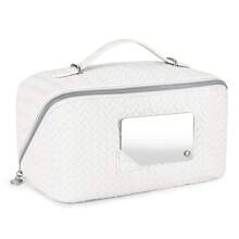 Travel Makeup Bag,Large Capacity Cosmetic Bags For Women,Waterproof Portable Pouch Open Flat Toiletry Bag Make UpOrganizer With Divider And Handle