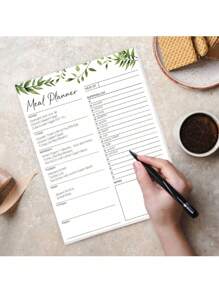 BUBU Codzienne planery Tygodniowy plan posiłków - magnetyczny wiszący planer menu na lodówkę z odrywanymi arkuszami i listami zakupów spożywczych Powrót do szkoły, artykuły szkolne