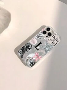 Apple Customized DIY Name Leopard & Star Pattern Mobile Phone Case, Compatible With Iphone 15/14 Plus/13 Pro/12 Pro Max/11/6P/7P/XS/XR, Reasonable Choice For Personal, Partner, Family, Friend, Bestie, Birthday, Anniversary Gift