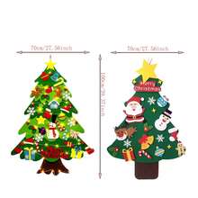 21/32 件圣诞派对装饰毛毡圣诞树 DIY 手工艺品圣诞树氛围配件 - 彩色 - 查看 5