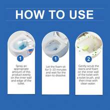 1 chai Nước tẩy rửa bồn cầu dạng bọt, Bình xịt vệ sinh bồn cầu phòng tắm, Chất khử mùi và tẩy vết bẩn dùng trong gia đình - Màu xanh lam - Xem 4