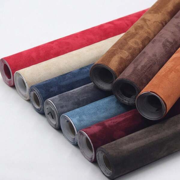 1 pieza 100cm*150cm/39,37*59 pulgadas Tela adhesiva DIY, felpa elástica en cuatro direcciones de fibra supersuave, adecuada para la decoración interior, muebles, sofás, interior de automóviles (gramaje 30 g/m²)