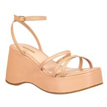 Women's Wedge Sandal Comfortable Platform Straps - Beige - View 2