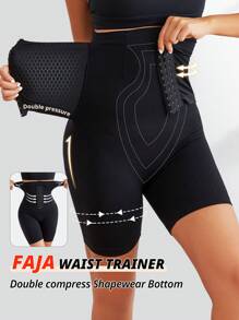 FLARIXA Faja moldeadora para mujer con cierre de gancho y ojo,entrenador de cintura con cinturón, control del estómago posparto, levantamiento de glúteos, ropa interior moldeadora corporeal