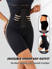 FLARIXA Faja moldeadora para mujer con cierre de gancho y ojo,entrenador de cintura con cinturón, control del estómago posparto, levantamiento de glúteos, ropa interior moldeadora corporeal
