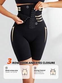 FLARIXA Faja moldeadora para mujer con cierre de gancho y ojo,entrenador de cintura con cinturón, control del estómago posparto, levantamiento de glúteos, ropa interior moldeadora corporeal