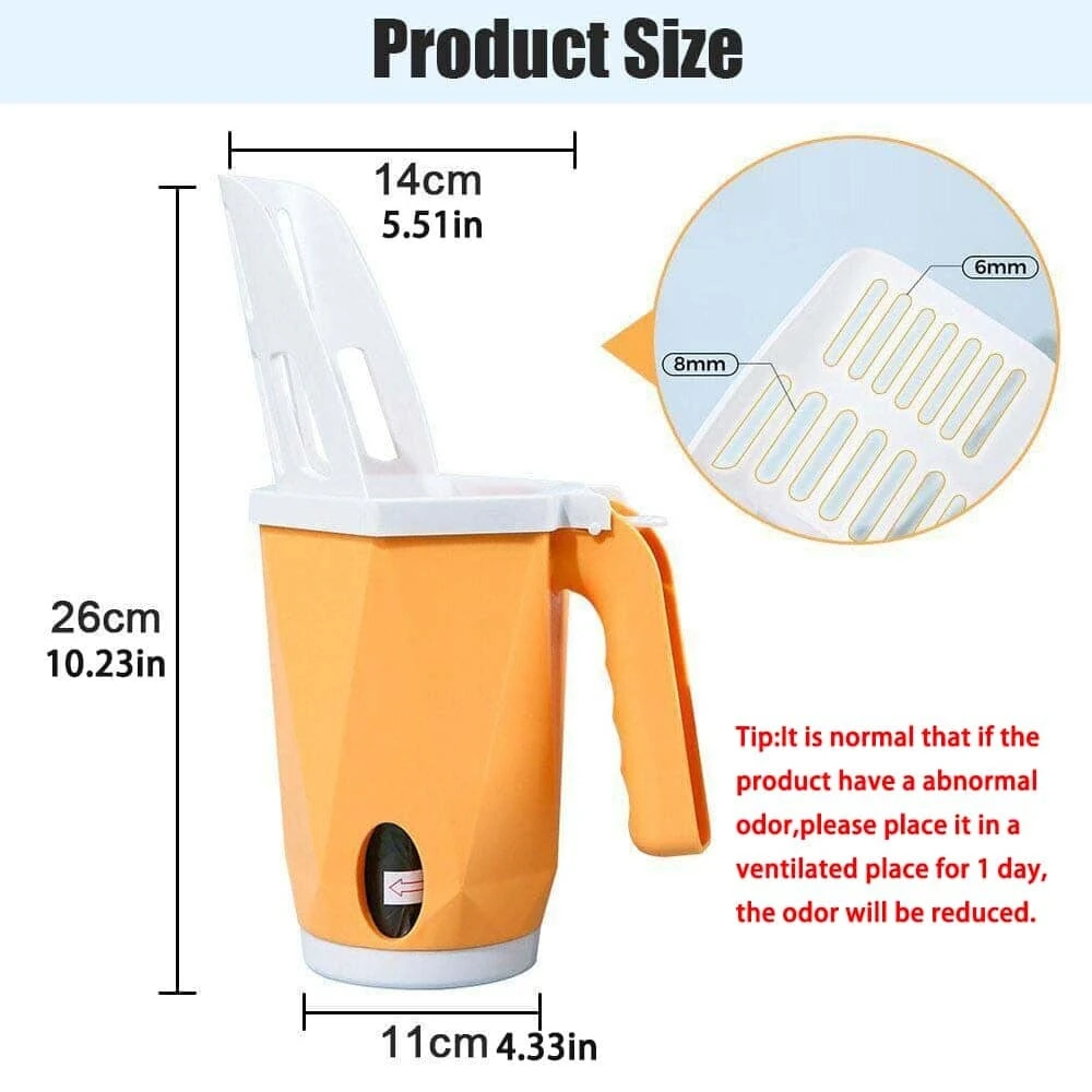 1pc Cat Litter Scoop, Cat Litter Shovel With Waste Can, Detachable