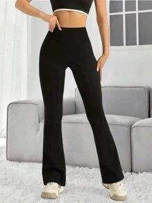 Leggins acampanados de cintura alta, súper suaves, para mujer, ropa deportiva femenina