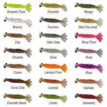 Kit With 15 Units Of The Best Artificial Shrimp BG 9.5cm Ultra Light Silicone Bait For Predatory Fish - Cores Tradicionais - 查看 3