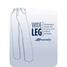 Sawary Wide Leg Jeans - 278081 - 藍色 - 查看 10