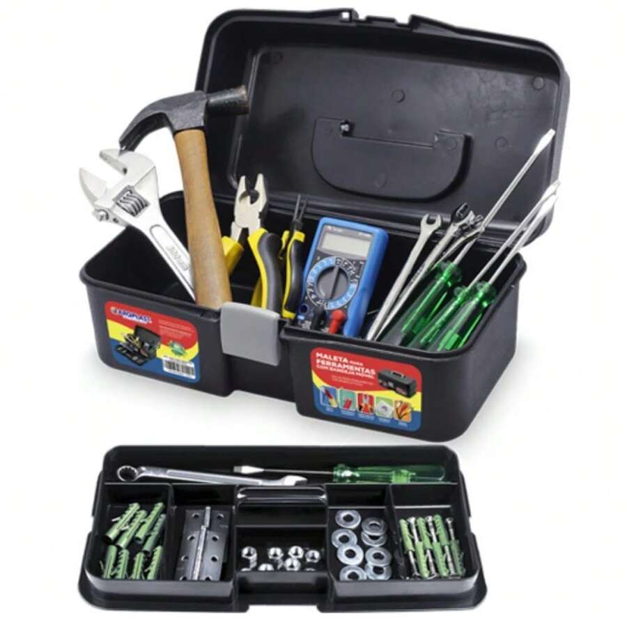 MULTI-PURPOSE TOOL CASE WITH MOVABLE TRAY - 黑色 - 查看 1