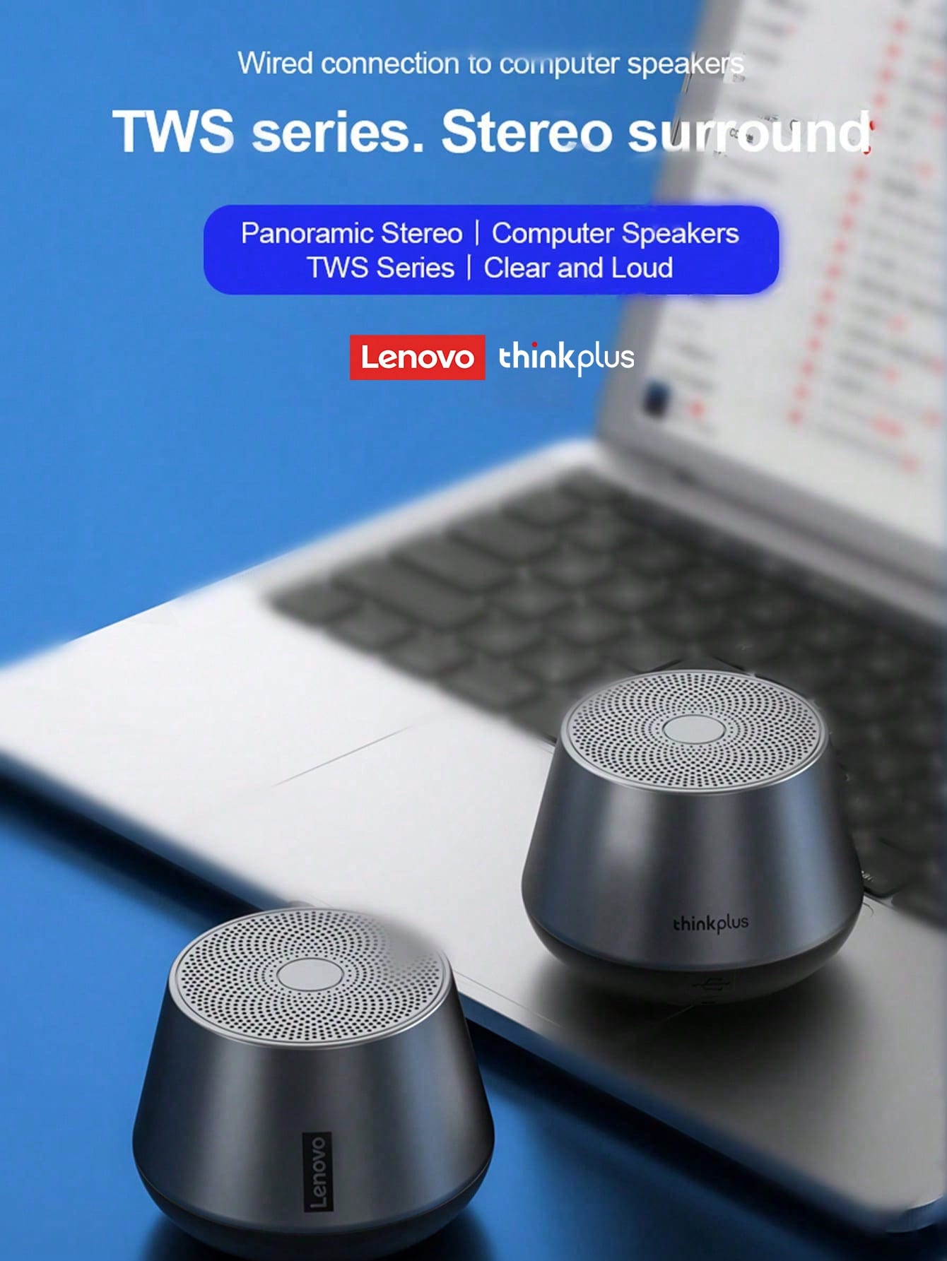 Lenovo مكبر صوت K3pro بلوتوث ، مكبر صوت محمول صغير...