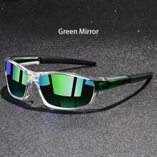 WSZ Retro Cycling Fishing Unisex Sports Fashion Glasses, Plaid Pattern Sports Glasses, Luxury Brand Designer Fashion Glasses, Tropical Beach Resort Summer Colorful Shiny Material Elegant Aesthetic Beach Resort, Outdoor, Travel Decorative - F620 - View 16