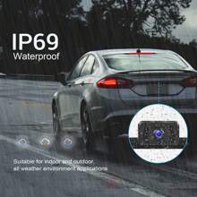 Conjunto de cámara de marcha atrás digital inalámbrica, cámara de marcha atrás AHD IP69 impermeable visión nocturna en cámara a color, cámara de marcha atrás inalámbrica 1080P con monitor IPS de 4,3", para camiones, autocaravanas, autocaravanas, 12V