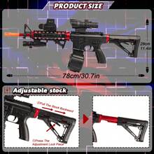 Electric Gel Ball Blaster With Manual And Electric Dual Mode, Includes Goggles, Drum, Holographic Sight, And Tactical Flashlight, Suitable For Backyard Fun And Outdoor Team Shooting Games.